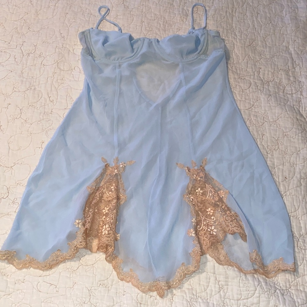 Victorias secret baby blue sheer lingerie medium